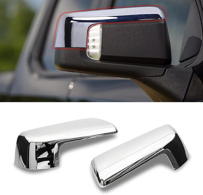 Moonlinks Compatible with 2019-2025 Chevy Silverado 1500 GMC Sierra 1500 Side Mirror Cover,Chrome Plating LH & RH Side Door Exterior Rearview Mirror Cap Trim for Silverado 1500(1 Pair) - Image 1